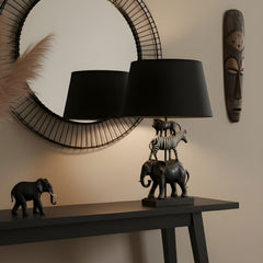 Veioza 64,5 cm neagra din polirasina si plastic Zumo Boltze