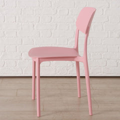 Scaun de bucatarie roz pastel din plastic Primus Boltze