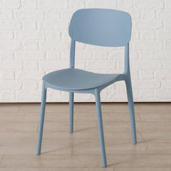Scaun de bucatarie albastru pastel din plastic Primus Boltze