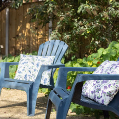 Perna de exterior 49x49 cm cu flori violet, poliester, Esschert Design