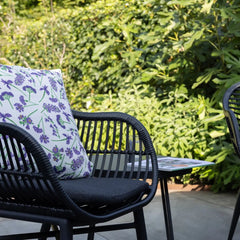 Perna de exterior 49x49 cm cu flori violet, poliester, Esschert Design