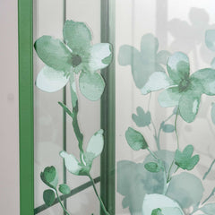 Set 2 felinare verzi din metal si sticla 36,2 / 25,5 cm Kate Boltze