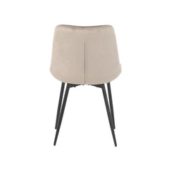 Pachet 3+1 Scaun dining taupe cu cadru metalic fix si sezut textil Lisse A866 HARO