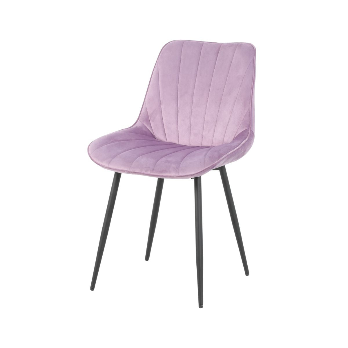 Pachet 3+1 Scaun dining lila cu cadru metalic fix si sezut textil Lisse A866 HARO
