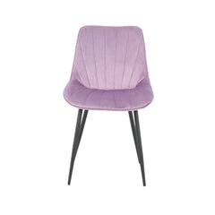 Pachet 3+1 Scaun dining lila cu cadru metalic fix si sezut textil Lisse A866 HARO