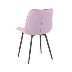 Pachet 3+1 Scaun dining lila cu cadru metalic fix si sezut textil Lisse A866 HARO