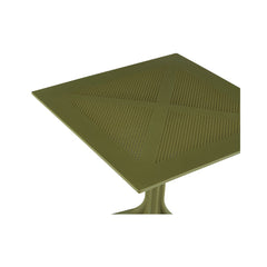 Masa terasa/gradina verde-oliv din polipropilena, 80x80x74 cm, Toledo Bistro