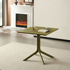 Masa terasa/gradina verde-oliv din polipropilena, 80x80x74 cm, Toledo Bistro