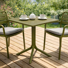 Scaun terasa/gradina verde-oliv din polipropilena Valencia Relax Haro