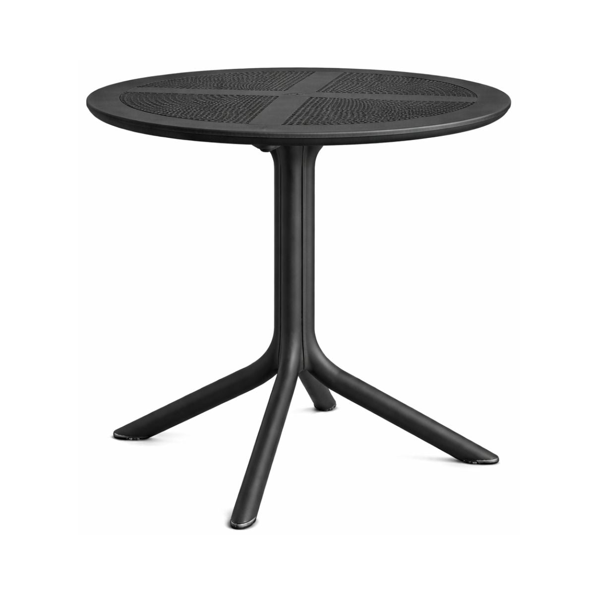 Masa terasa/gradina rotunda neagra din polipropilena, Ø80x74 cm, Toledo Bistro