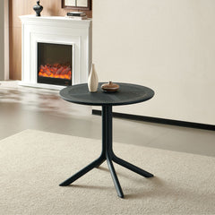 Masa terasa/gradina rotunda neagra din polipropilena, Ø80x74 cm, Toledo Bistro