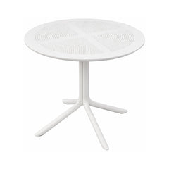 Masa terasa/gradina rotunda alba din polipropilena, Ø80x74 cm, Toledo Bistro