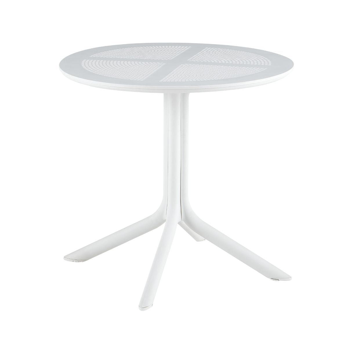 Masa terasa/gradina rotunda alba din polipropilena, Ø80x74 cm, Toledo Bistro