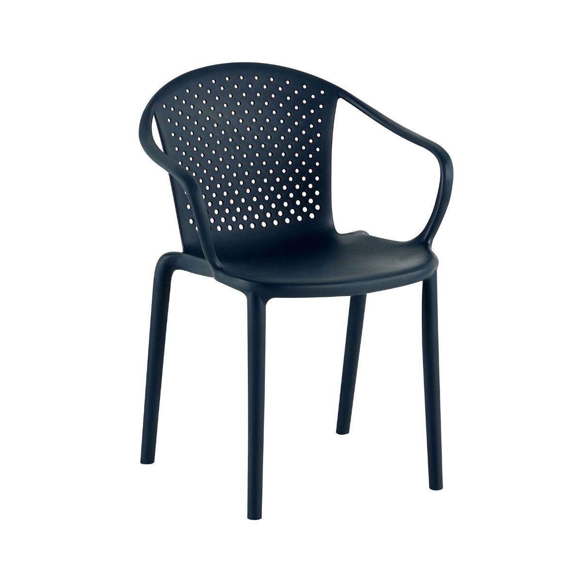 Scaun terasa/gradina negru din polipropilena Rimini Haro