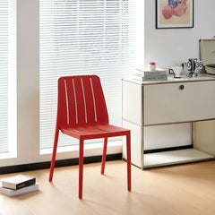 Scaun terasa/gradina rosu din polipropilena Tanger Neo Haro