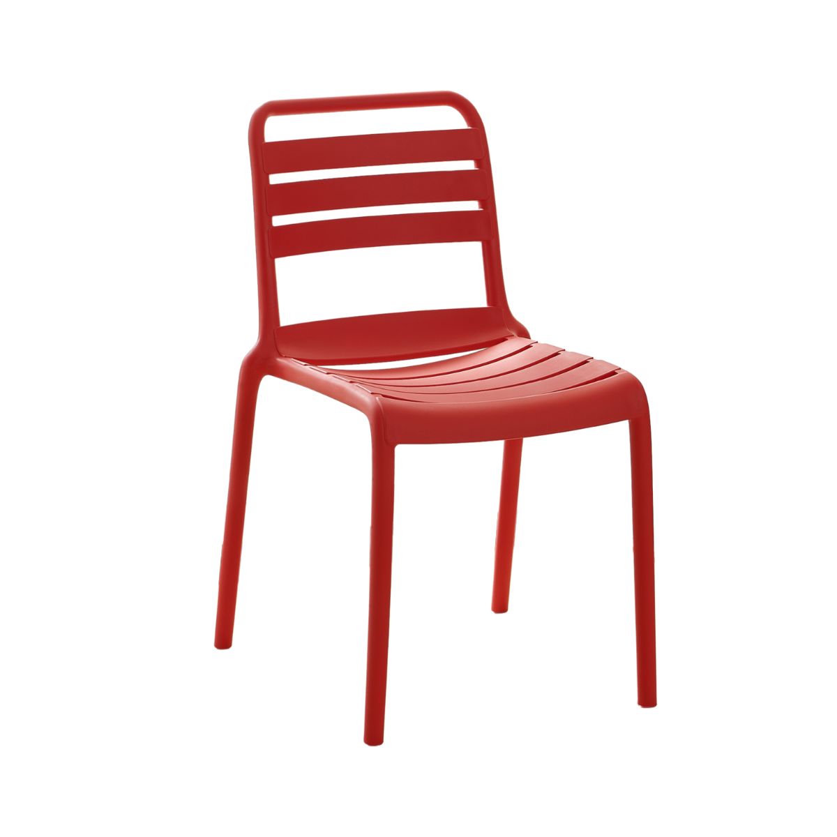 Scaun terasa/gradina rosu din polipropilena Valencia Haro