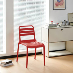 Scaun terasa/gradina rosu din polipropilena Valencia Haro