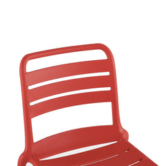 Scaun terasa/gradina rosu din polipropilena Valencia Haro