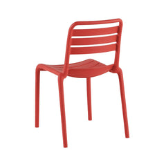 Scaun terasa/gradina rosu din polipropilena Valencia Haro