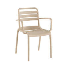 Scaun terasa/gradina taupe din polipropilena Valencia Relax Haro