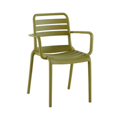 Scaun terasa/gradina verde-oliv din polipropilena Valencia Relax Haro