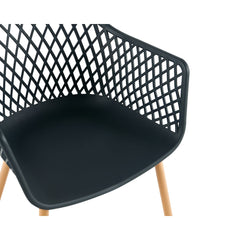 Scaun dining negru din polipropilena si metal Diamond Haro