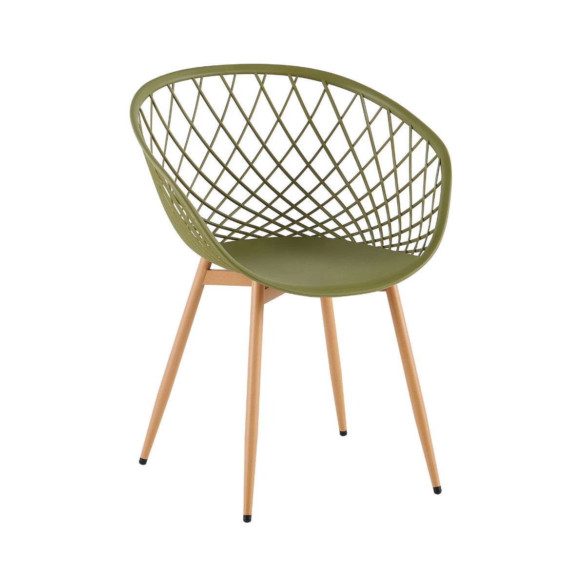 Scaun de living verde-oliv din polipropilena si metal Optimus Grand Haro