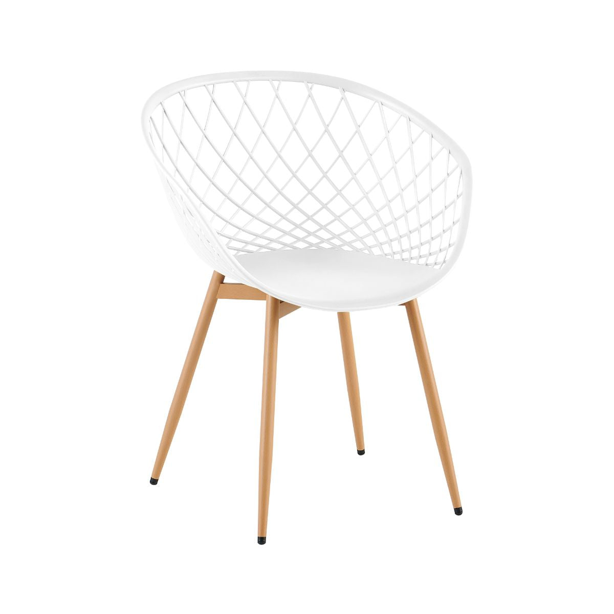 Scaun de living alb din polipropilena si metal Optimus Grand Haro