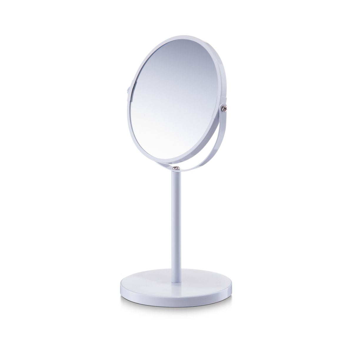 Oglinda cosmetica cu 2 fete, alba, din metal, Ø17, Cosmetic Mirror Zeller