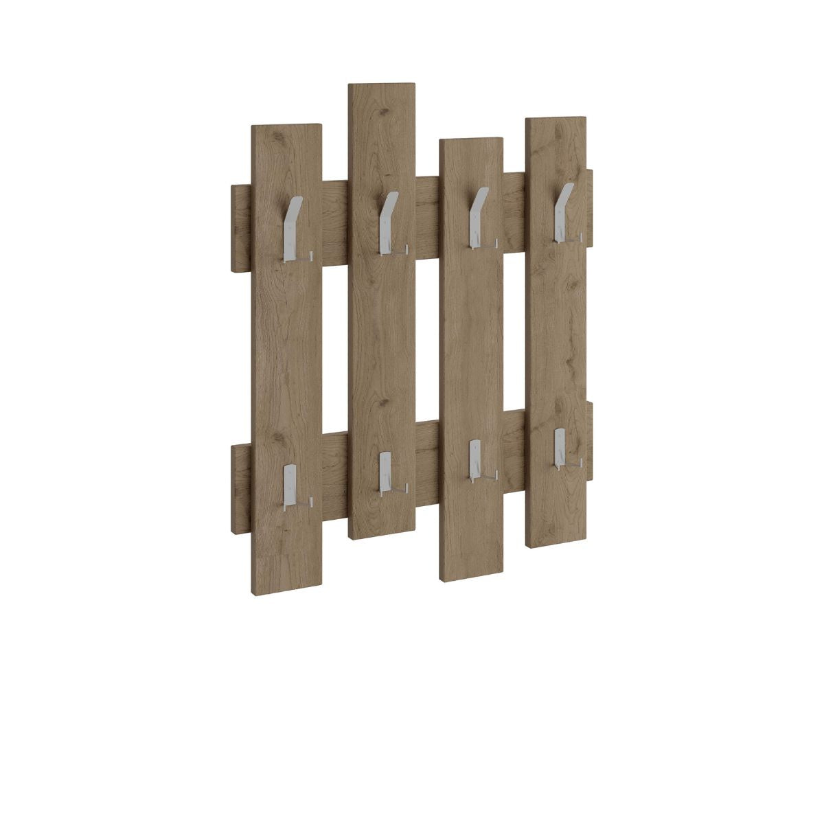 Cuier maro nuc din PAL melaminat 64x81 cm Wave Decortie