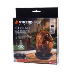 Tava cu suport vertical pentru gatit pui la cuptor Ø17 cm x 20 cm Strend Pro Stand