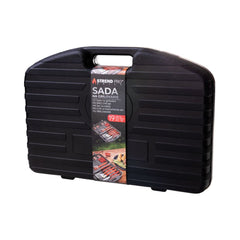 Set ustensile gratar 19 piese Strend Pro Grill, inox si lemn + geanta rigida