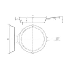 Tigaie din fonta Ø30 cm Black Collection Tramontina