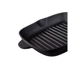 Tigaie-grill patrata 27x27 cm din fonta Black Collection Tramontina