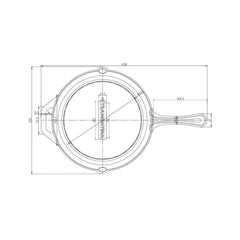 Tigaie-grill rotunda Ø28 cm din fonta Black Collection Tramontina