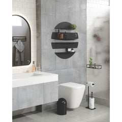 Suport pentru role de hartie, negru, din otel  galvanizat, 20 x 12 x 52 cm, Cappa Umbra