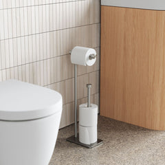 Suport pentru role de hartie, argintiu, din otel  galvanizat, 20 x 12 x 52 cm, Cappa Umbra