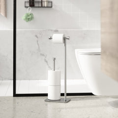 Suport pentru role de hartie, argintiu, din otel  galvanizat, 20 x 12 x 52 cm, Cappa Umbra