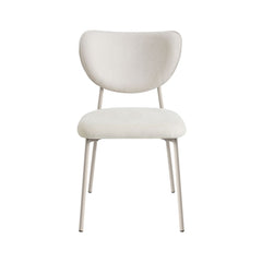 Scaun dining stivuibil Forum, crem, material textil si cadru metalic
