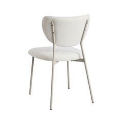 Scaun dining stivuibil Forum, crem, material textil si cadru metalic