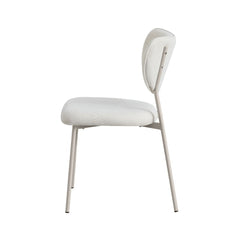 Scaun dining stivuibil Forum, crem, material textil si cadru metalic