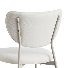 Scaun dining stivuibil Forum, crem, material textil si cadru metalic