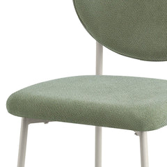 Scaun dining stivuibil Forum, verde, material textil si cadru metalic