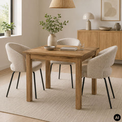 Masa de dining patrata din lemn de mango 100x100 cm Classic Haro