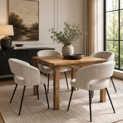 Masa de dining patrata din lemn de mango 100x100 cm Classic Haro