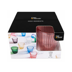 Set 4 pahare roz din sticla 320ml Lyra Cosy Moments Tumbler Cosy&Trendy