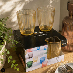 Set 4 pahare galben-sampanie din sticla 320ml Lyra Cosy Moments Tumbler Cosy&Trendy
