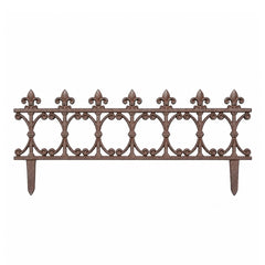 Gard decorativ ruginiu din otel turnat 81x36cm Fleur de lis Esschert Design