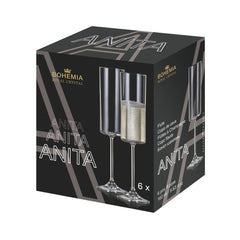 Pahare flute moderne din cristal pentru sampanie Anita