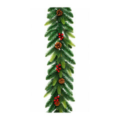 Ghirlanda de Craciun 200 cm, densa, verde/rosu Boriana Royal - MagicHome